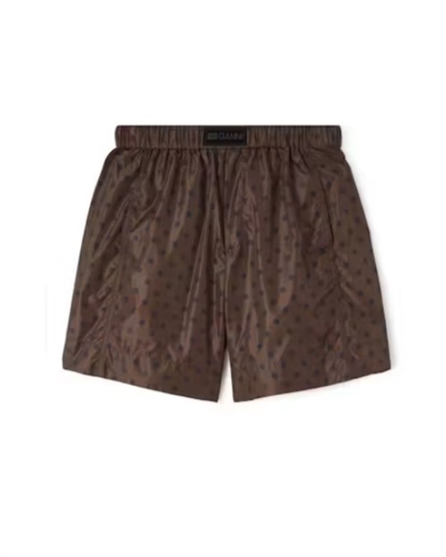 GANNI A1110093 SHORTS CHICORY COFFEE